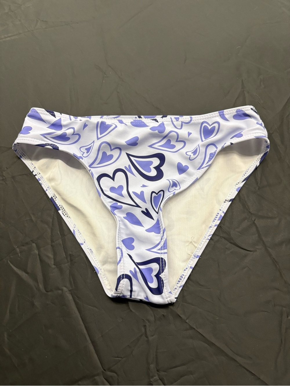 Purple Heart Print Bikini Bottoms